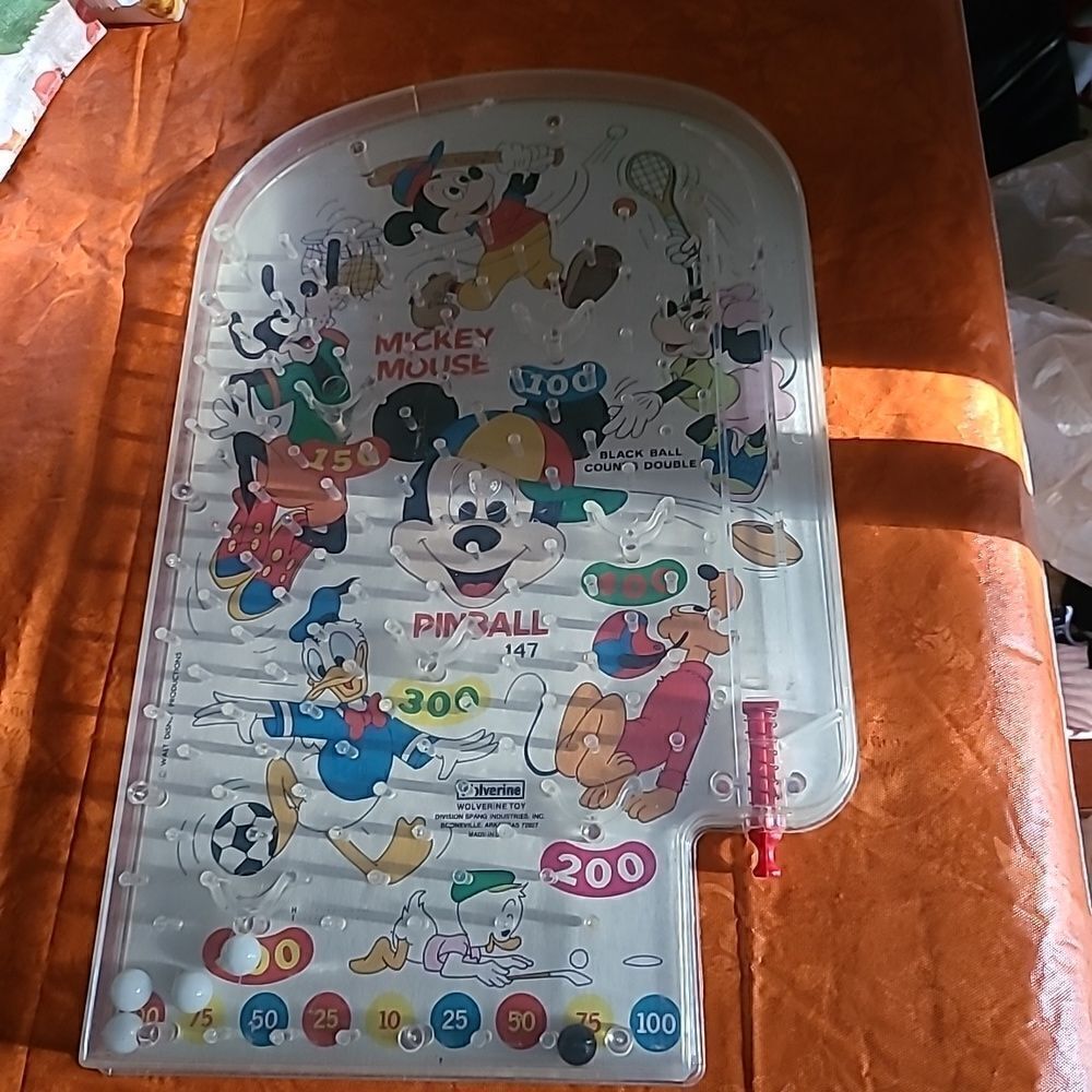 Vintage Mickey Mouse  Pinball Game